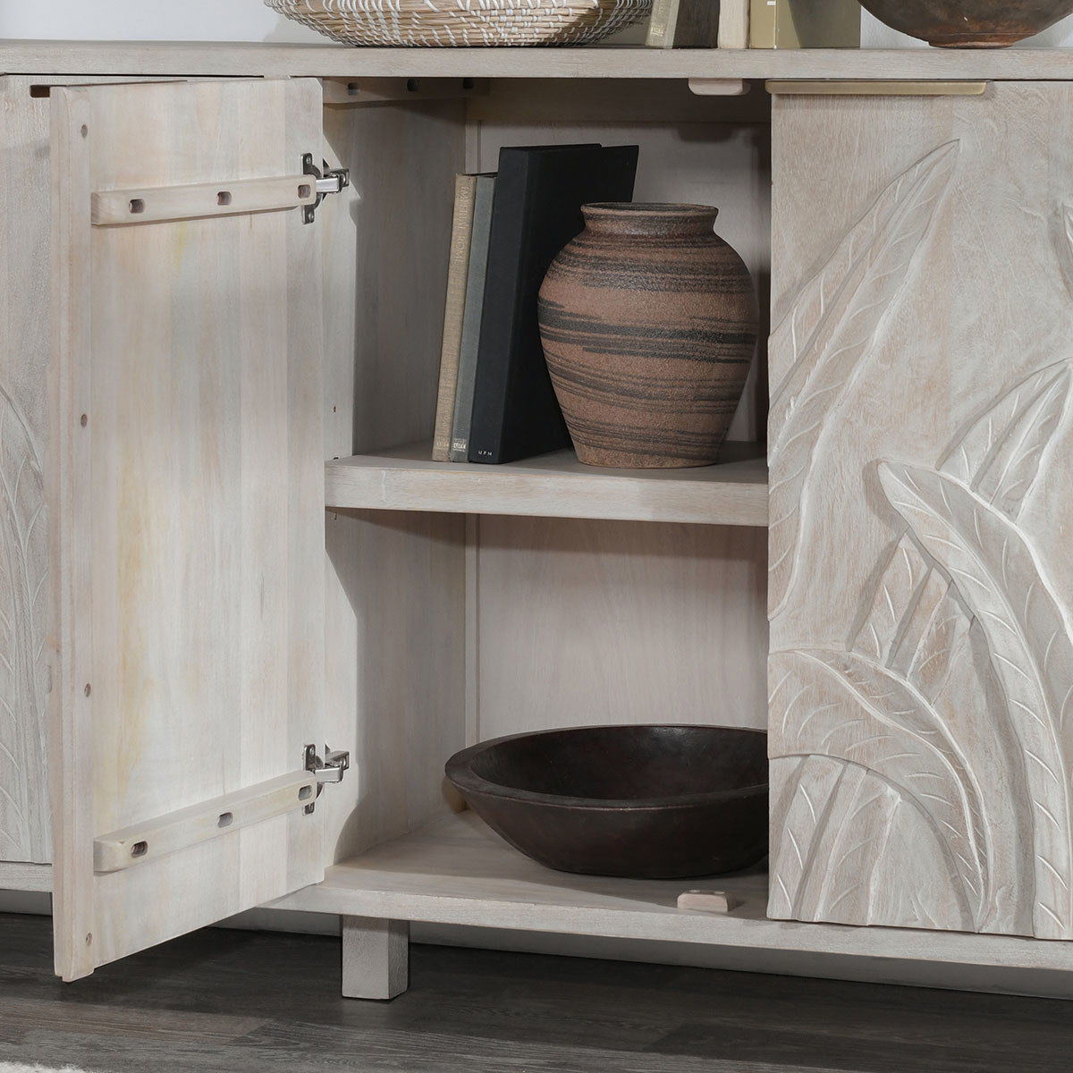 Ledro - Wood 4 Door Buffet
