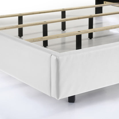 Europa - 6/0 Western King Headboard, Footboard & Slats - White