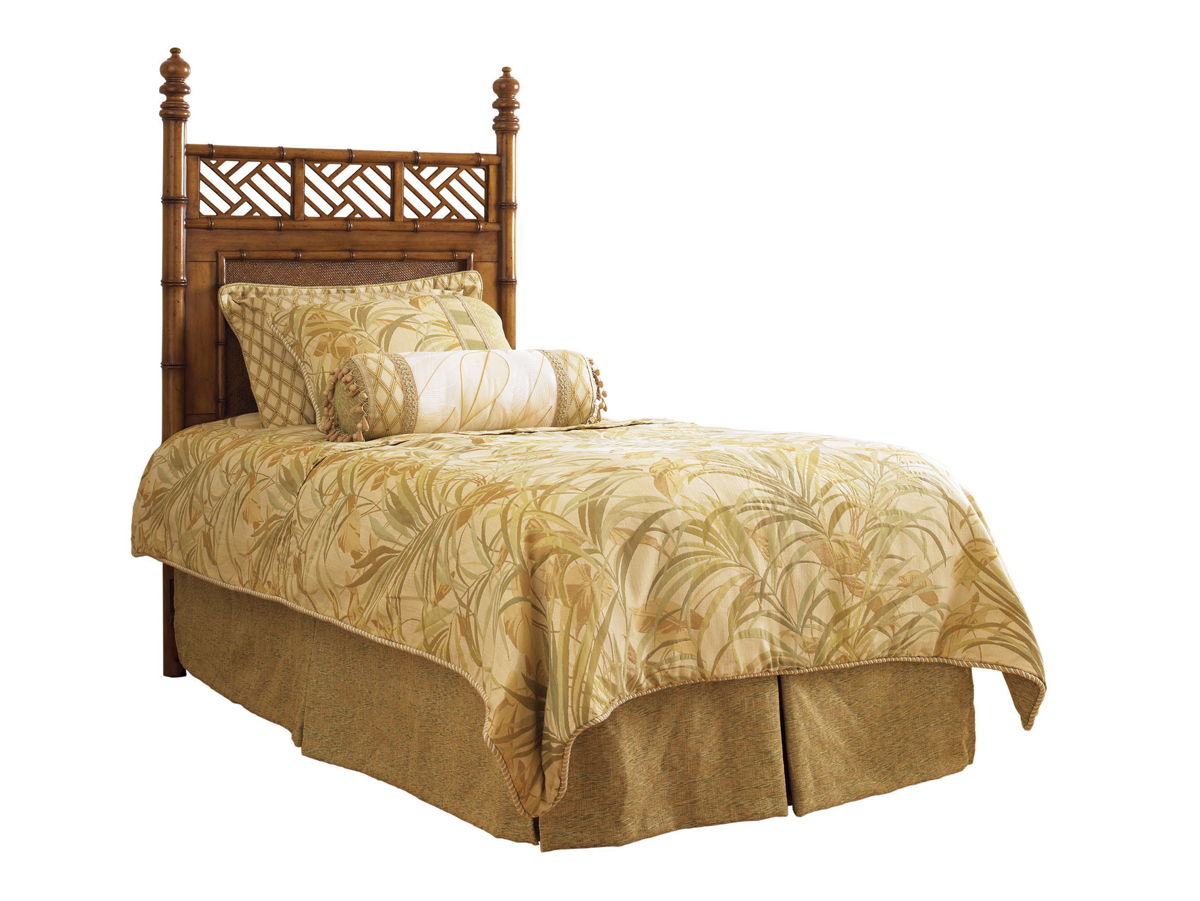 Island Estate - West Indies Headboard 3/3 Twin - Dark Brown
