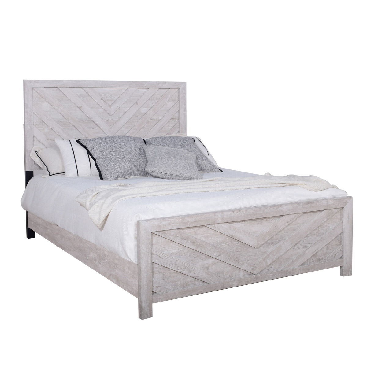 Biscayne - 6/0 California King Headboard, Footboard & Slats - Driftwood