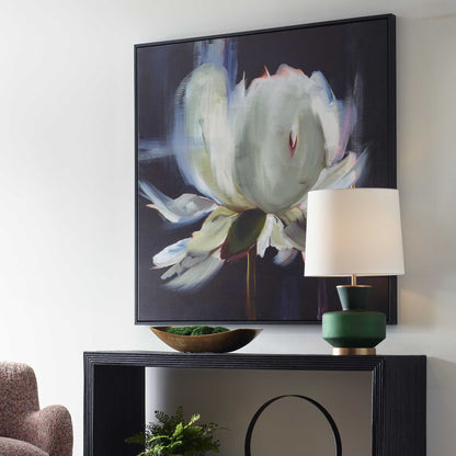 Peony - Framed Floral Art - Black