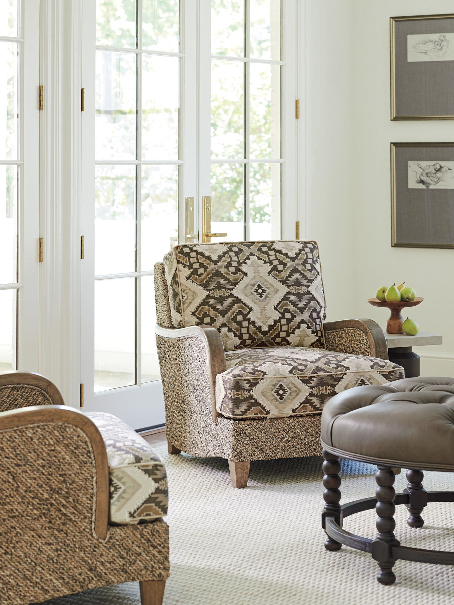 Barclay Butera Upholstery - Thayer Chair - Dark Brown