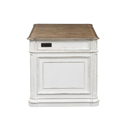 Magnolia Manor - Jr Executive Desk Base - Antique White