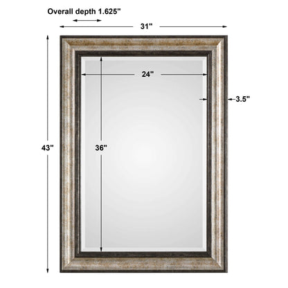 Shefford - Mirror - Antiqued Silver