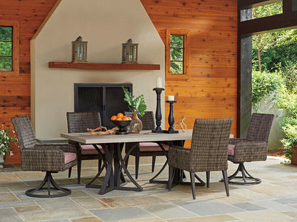 Cypress Point Ocean Terrace - Arm Dining Chair - Dark Gray