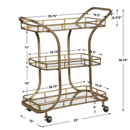 Stassi - Serving Cart - Gold