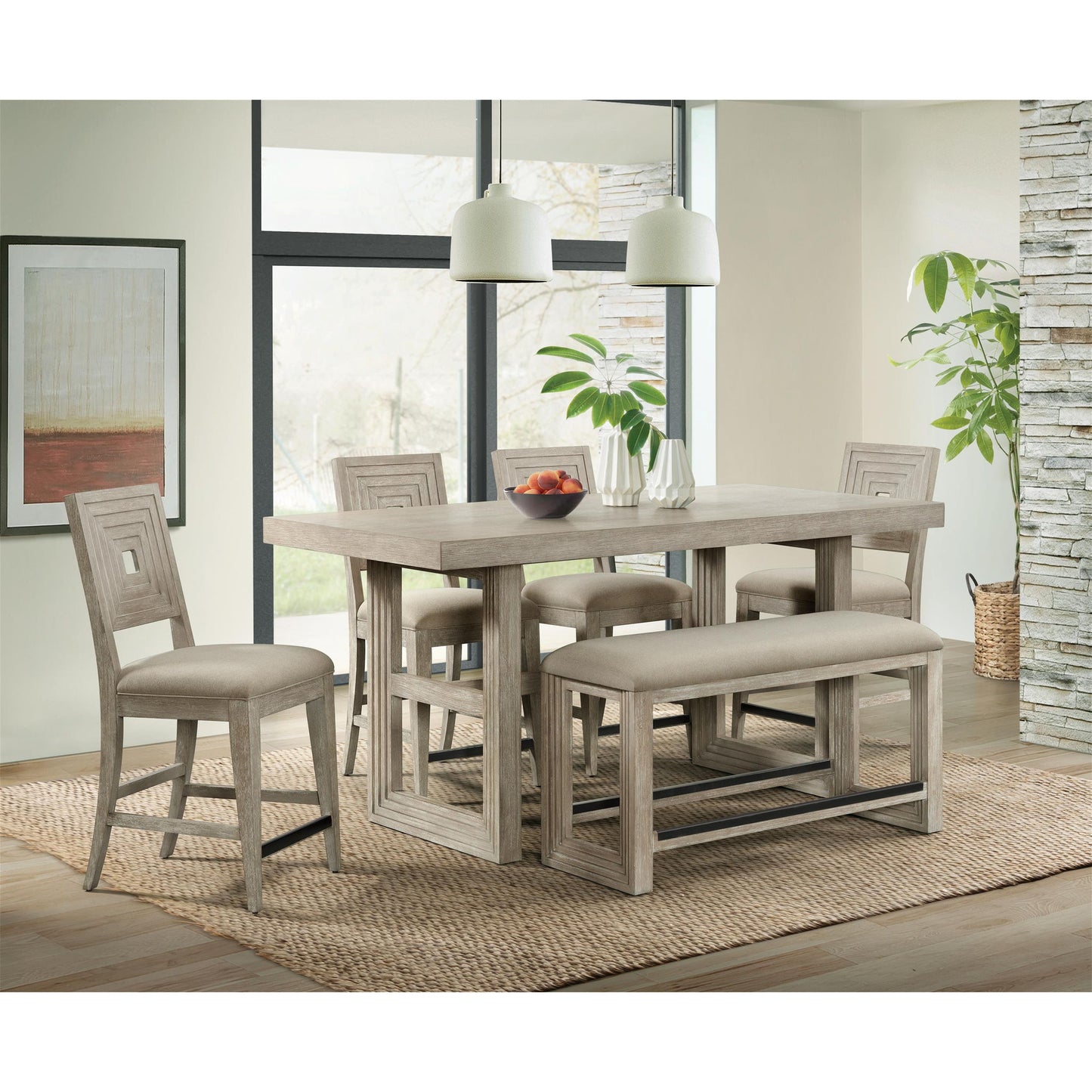Cascade - Rectangular Counter Height Dining Table Base - Dovetail