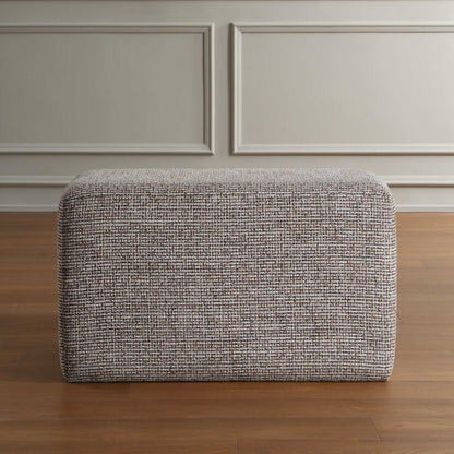 Kelce - Woven Checkered Ottoman - Brown