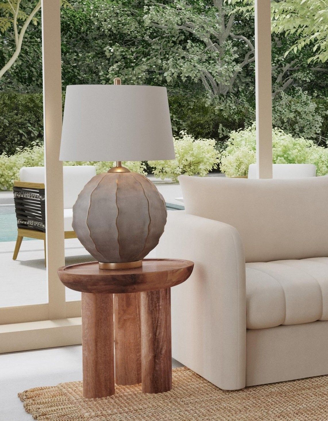 Blair - Round End Table Base - Dark Brown