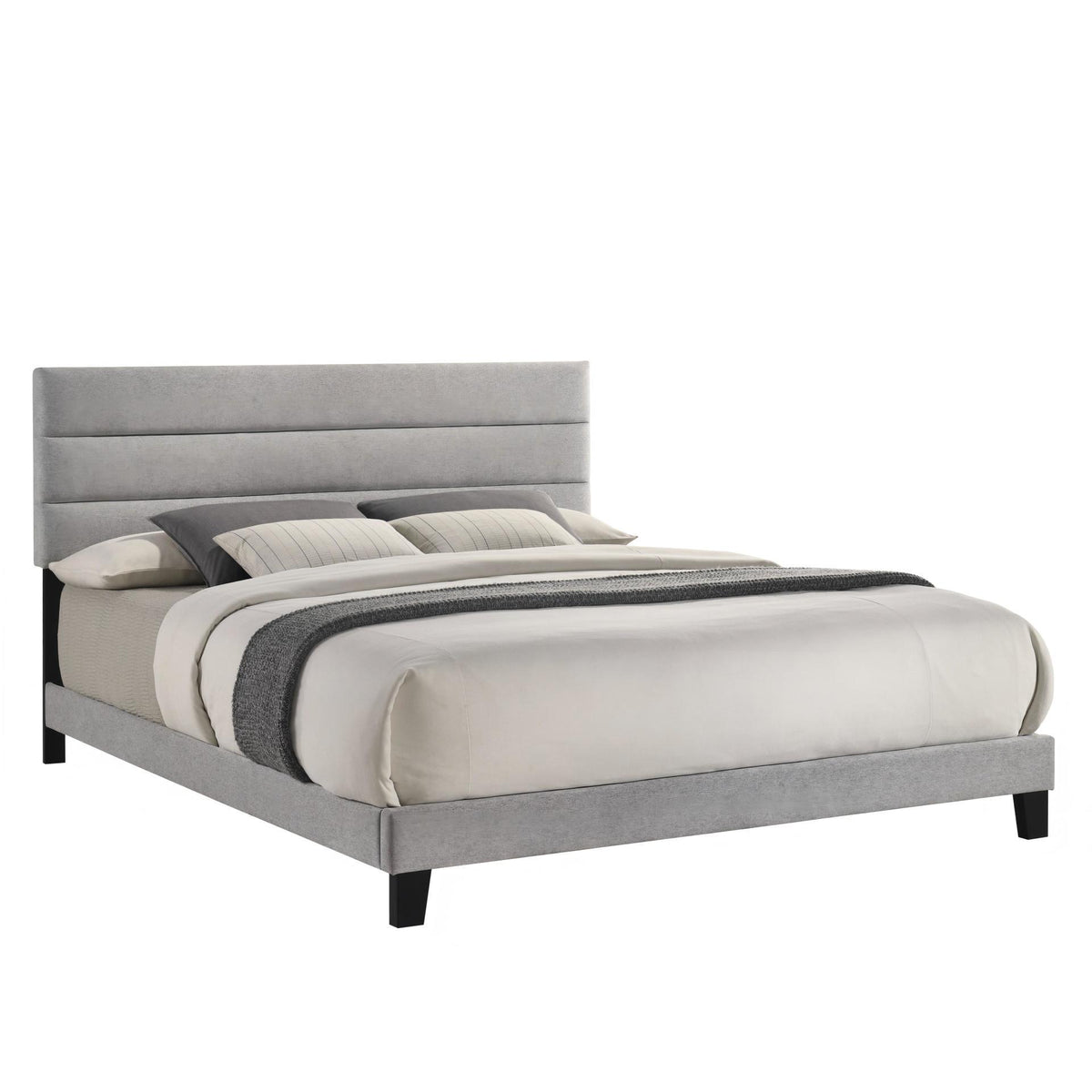 Asher - 6/6 Eastern King Headboard, Footboard, And Slats - Smoke