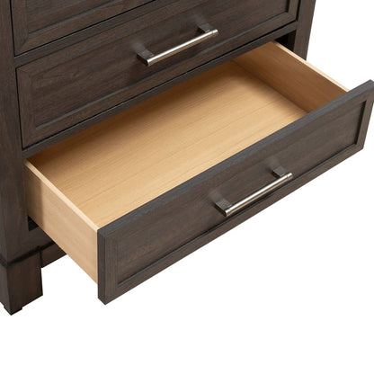 Modern Edge - Nightstand With Charging Station - Caffe
