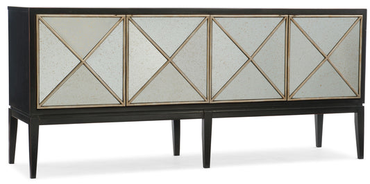 Melange - Jova Four-Door Credenza - Pearl Silver