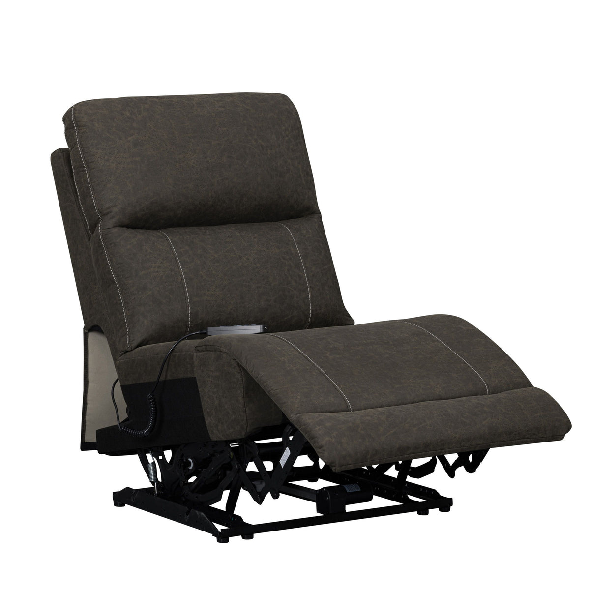 Gaia - Armless Recliner With Power Headrest, Footrest, Massage, Heat - Sable