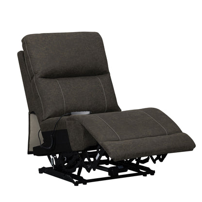 Gaia - Armless Recliner With Power Headrest, Footrest, Massage, Heat - Sable