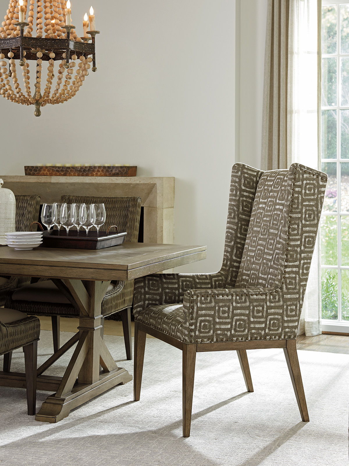 Cypress Point - Milton Host Chair - Light Brown