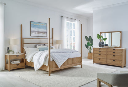 Escape - Bedroom Bedroom Mirror - Glazed Natural Oak