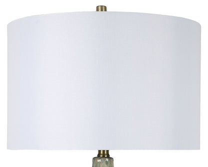 Shoreline Reverie - 28 X 18 - Ceramic Table Lamp - Sea Glass Glaze
