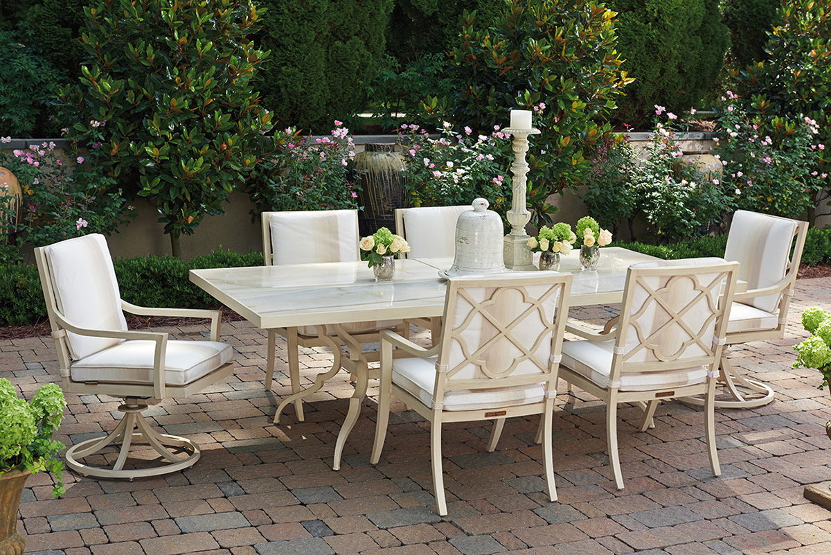 Misty Garden - Dining Table With Porcelain Top - Beige