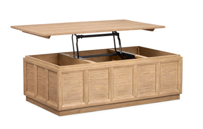 Burnham - Lift Top Storage Cocktail Table With Casters - Sable Dusk