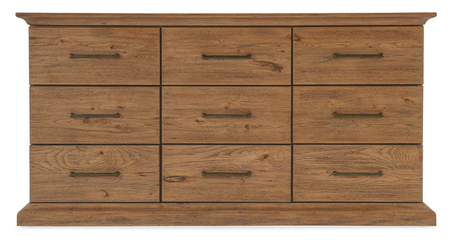 Big Sky - 9-Drawer Dresser - Light Brown