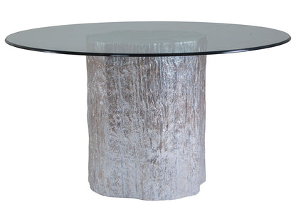 Signature Designs - Trunk Segment Round Dining Table With Glass Top