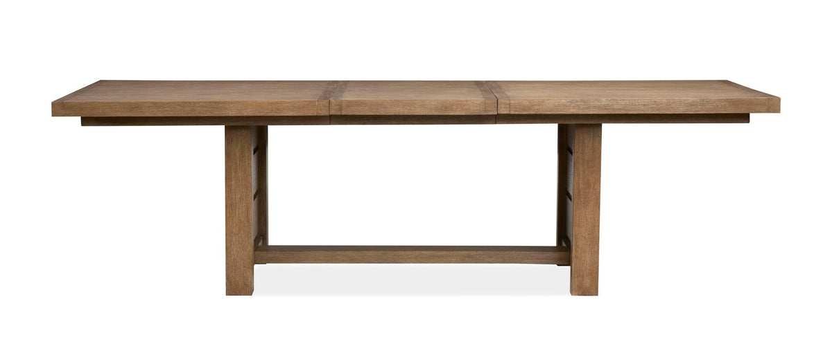 Plum Creek - 7 Piece Extendable Trestle Dining Table Set