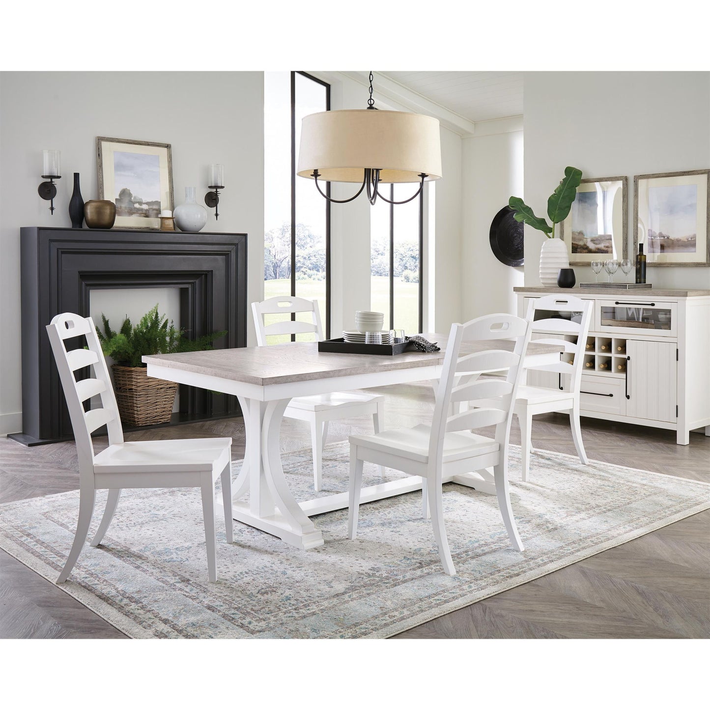 Cora - Ladderback Side Chair (Set of 2) - Cloud