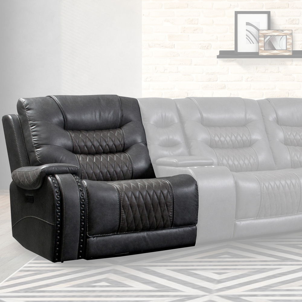 Outlaw - Power Left Arm Facing Recliner - Stallion