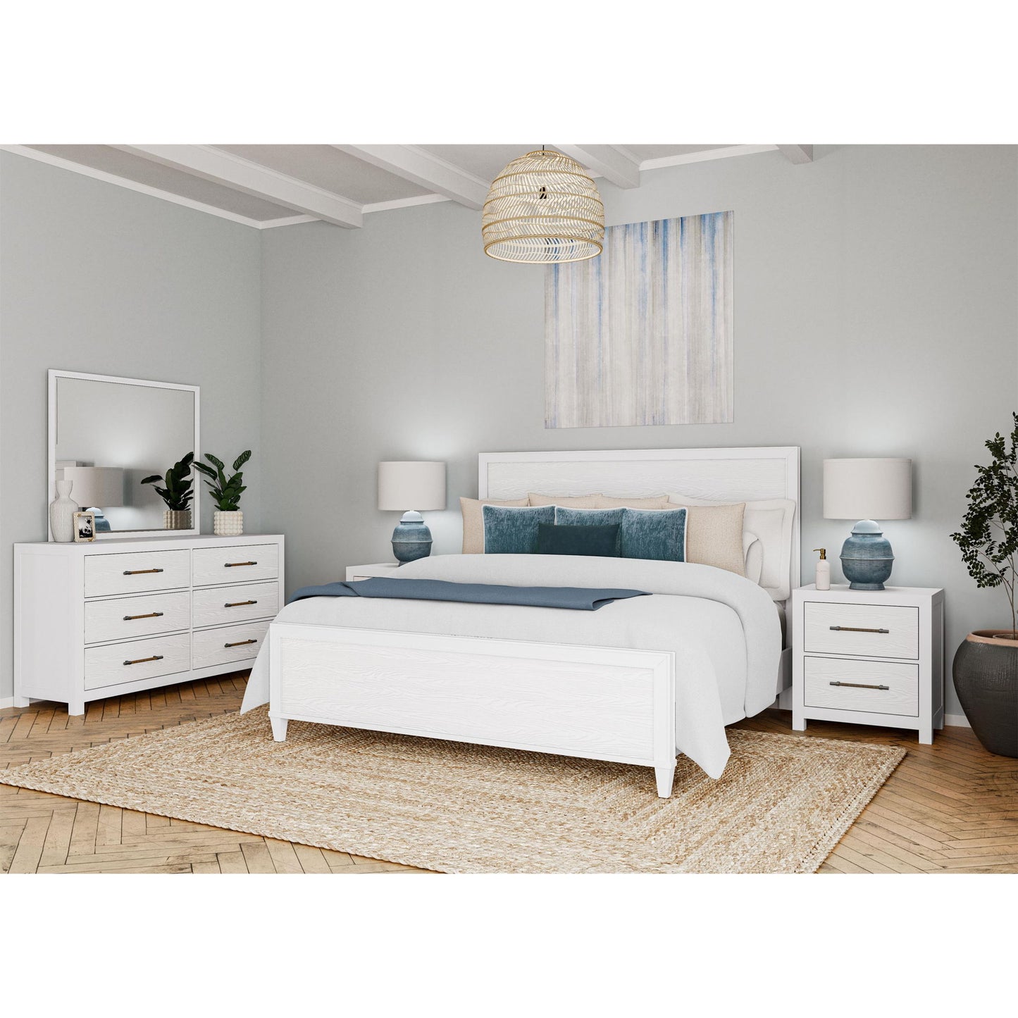 Rosalie - King Panel Footboard - White