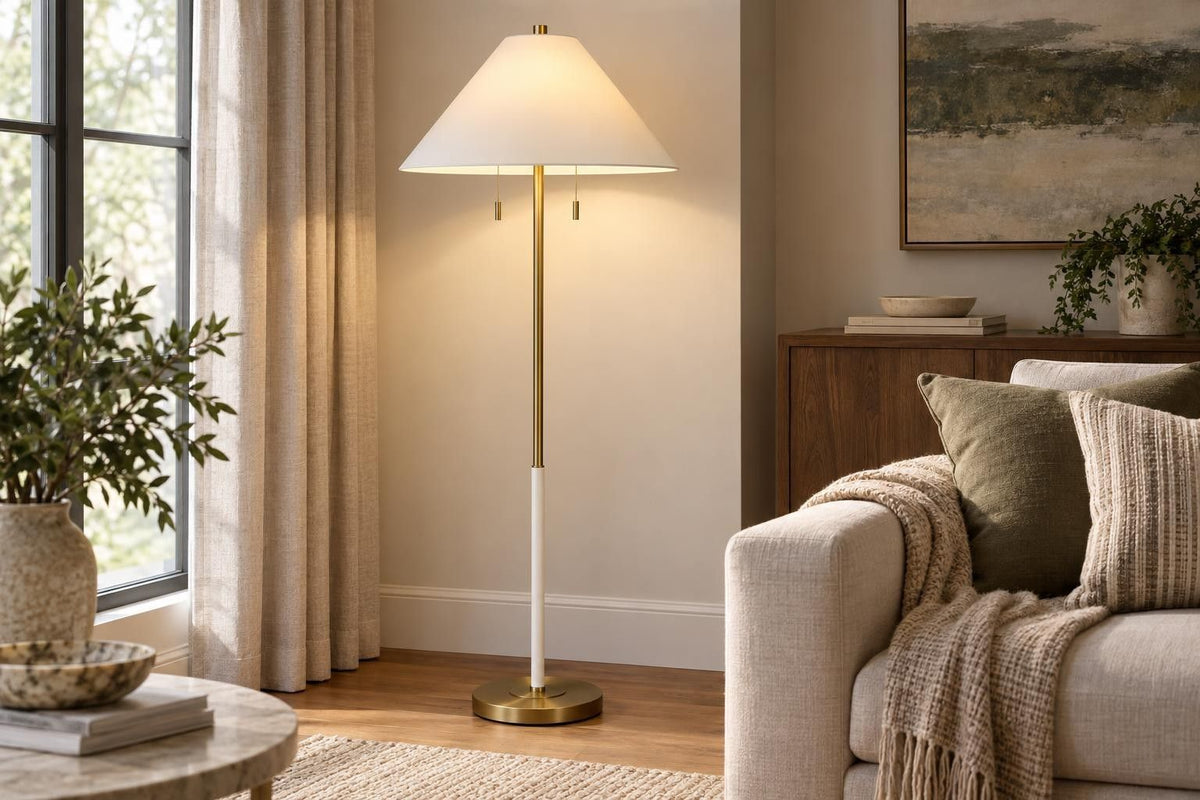 Gilded Interval - 64 X 23 - Metal Floor Lamp - Brushed Gold