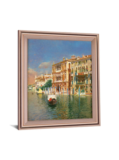 Serenade Reflections - 28" x 34" Framed Wall Art - Light Blue
