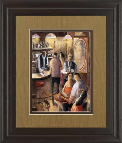 Entre Copas By Didier Lourenco - Framed Print Wall Art - Light Brown