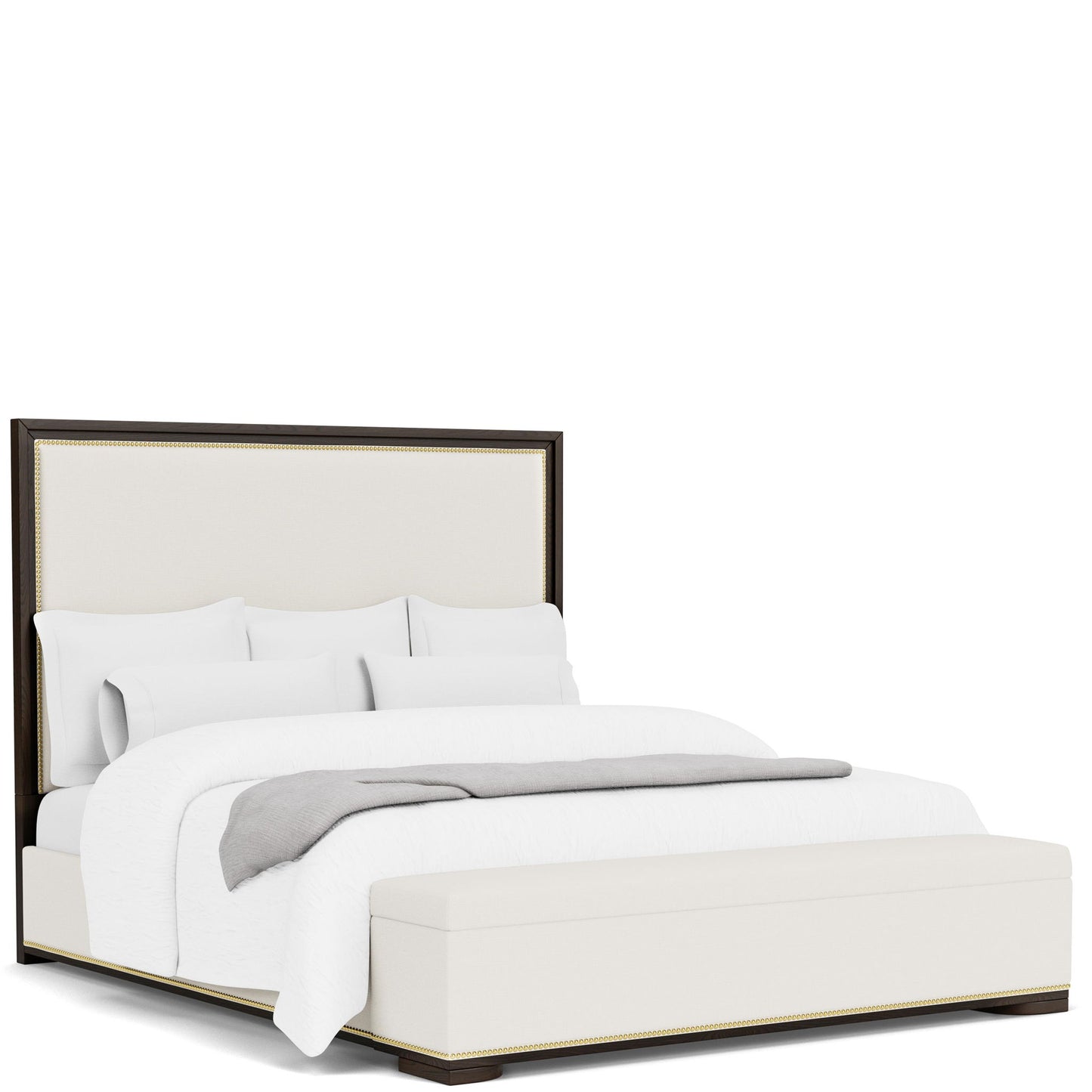 Lydia - Queen Upholstered Storage Footboard - White