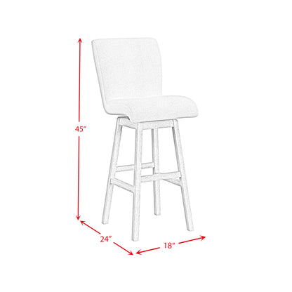 Cambrie - Upholstered Swivel Bar Stool With Boucle (Set of 2) - Beige / Natural