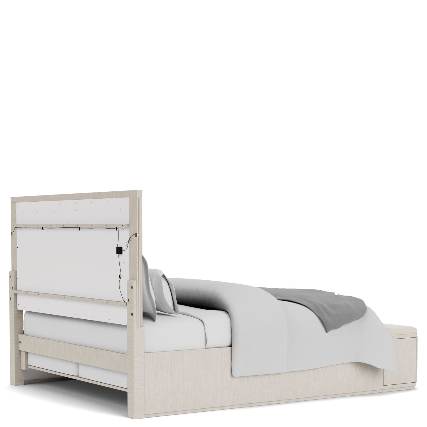 Alexis - Queen Storage Footboard - Latte Essence