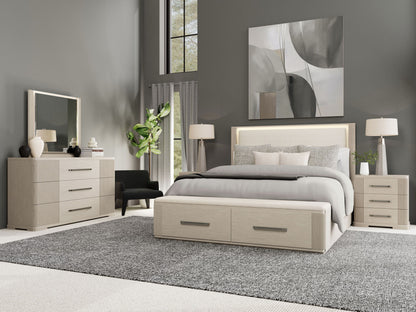 Alexis - King Storage Footboard - Latte Essence