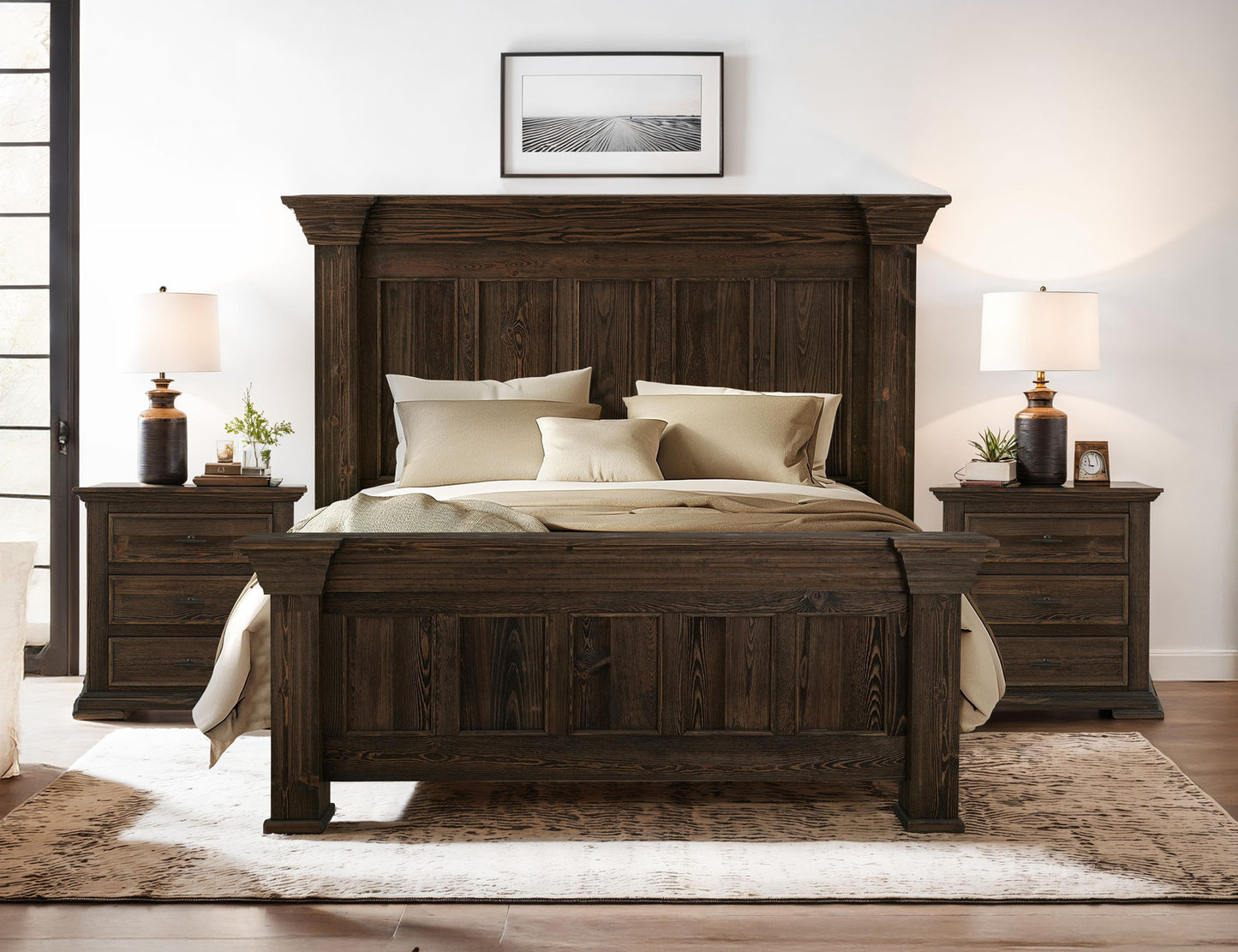 Desire - Queen Rails - Mahogany Brown