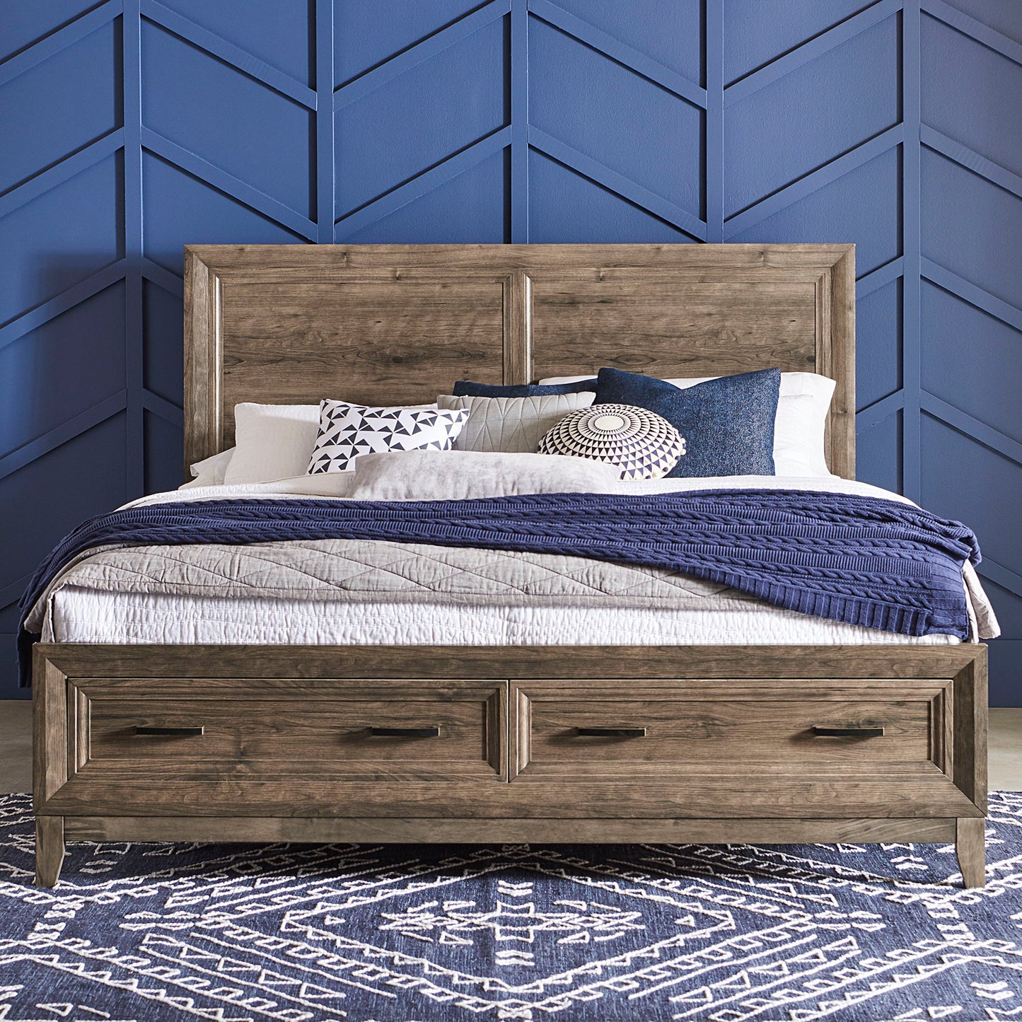 Ridgecrest - King Storage Footboard - Cobblestone