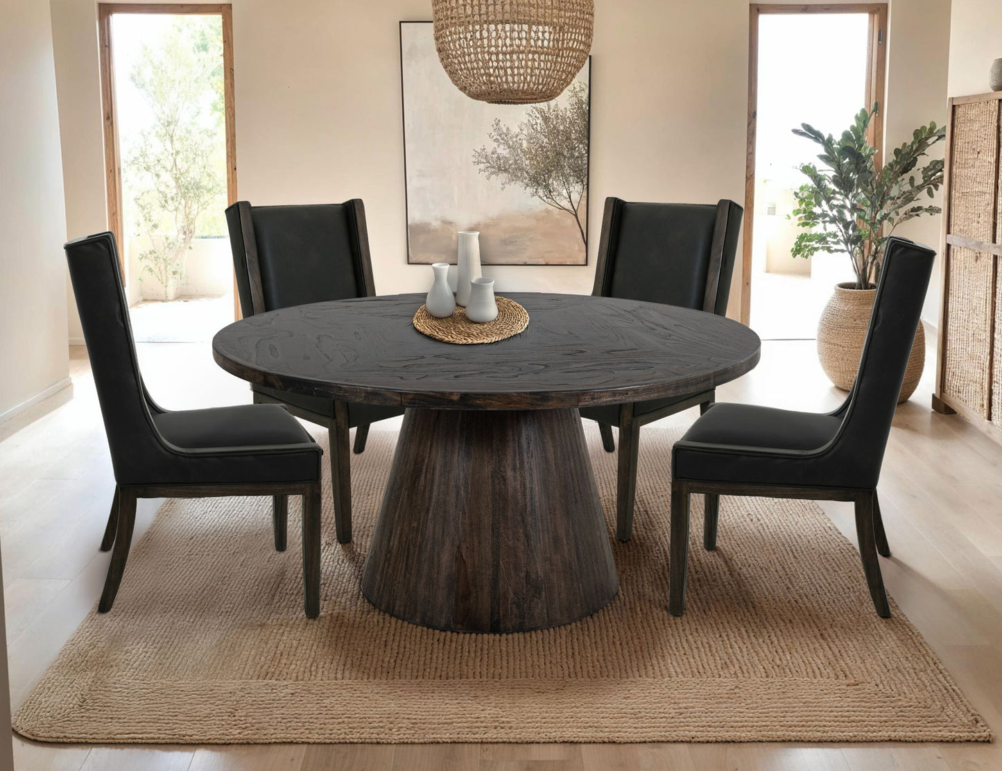 Balam - Round Table Top - Oil Black