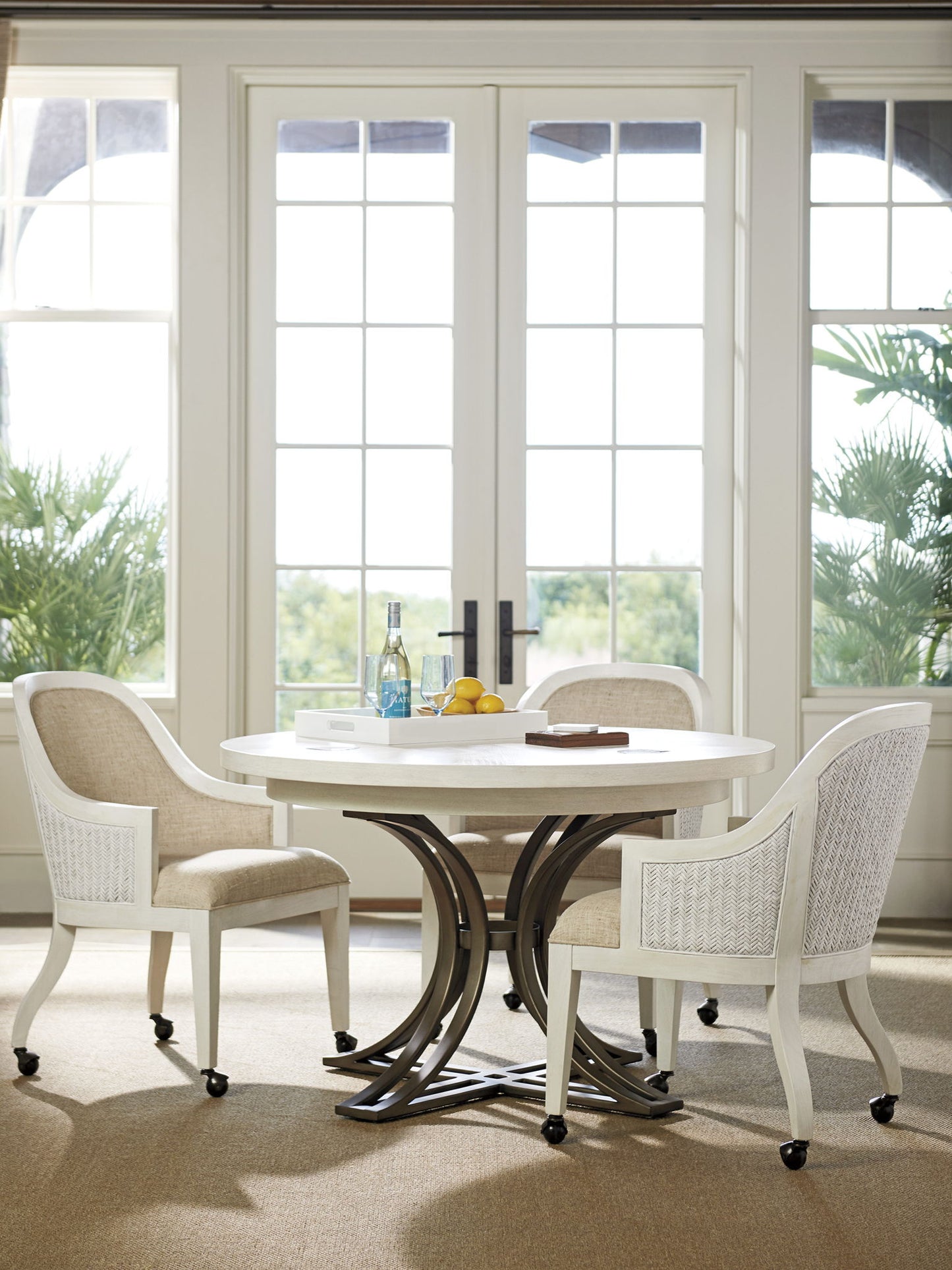 Ocean Breeze - Marsh Creek Round Dining Table - White