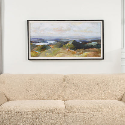 Above The Lakes - Framed Landscape Print - Gray