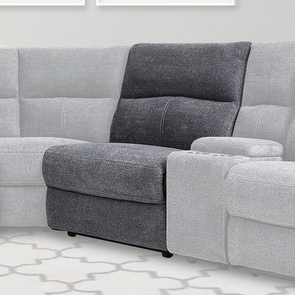 Polaris - Manual Armless Recliner - Bizmark Gray