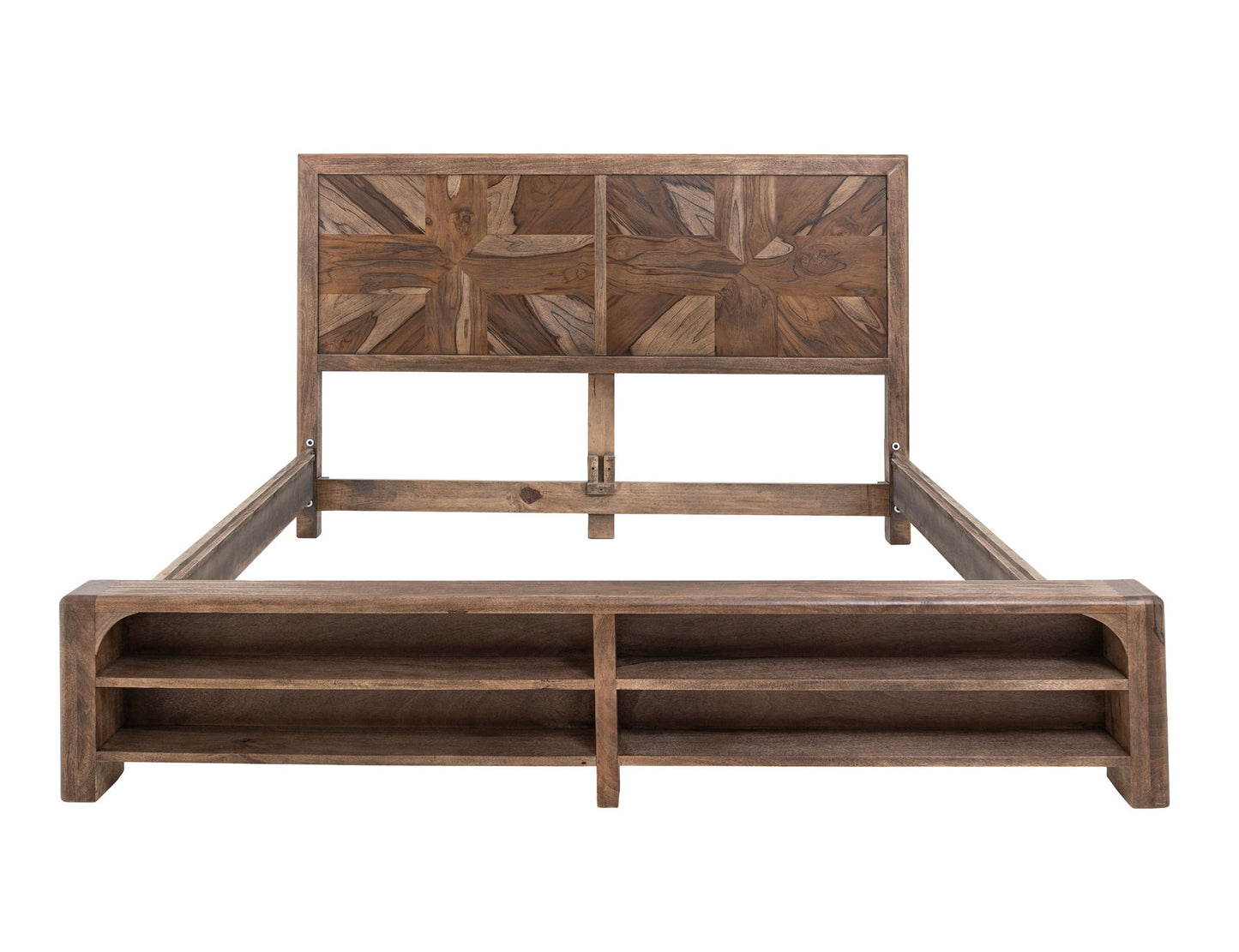 Praga - Eastern King Headboard - Almond / Barrel Brown