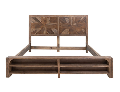 Praga - Queen Headboard - Almond / Barrel Brown
