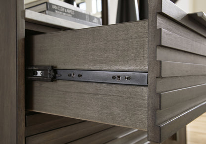 Arkenton - Two Drawer Night Stand - Grayish Brown / White