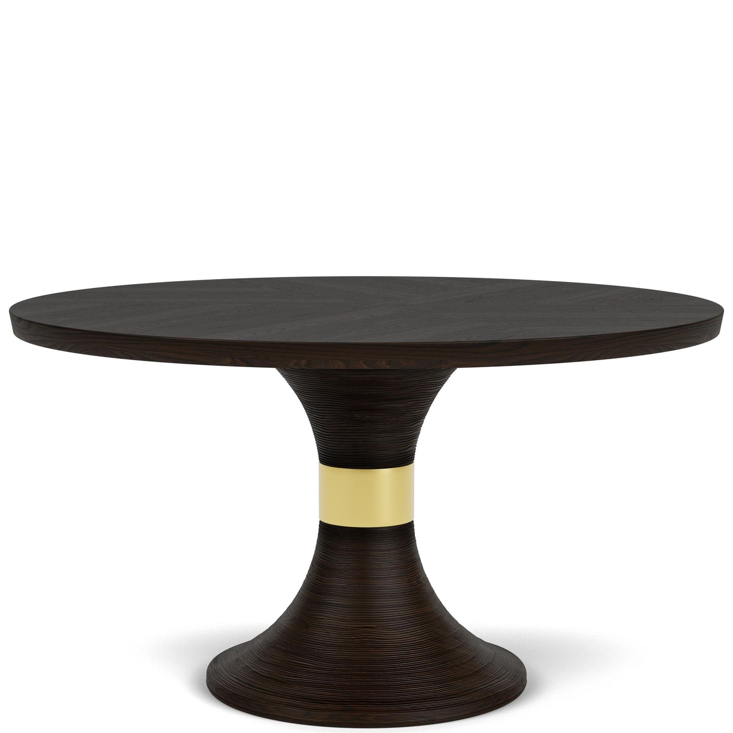 Lydia - Round Dining Table Base - Dark Brown