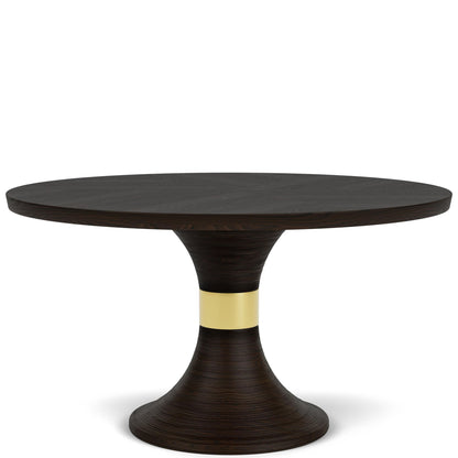 Lydia - Round Dining Table Base - Dark Brown