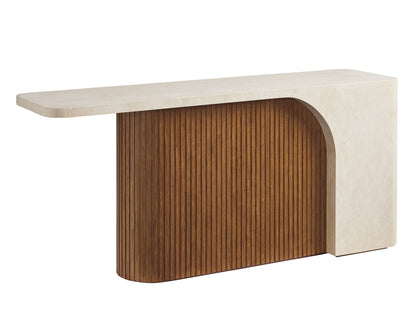 La Costa - Seabourne Console Table - Beige / Dark Brown