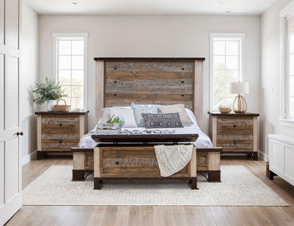 Antique - King Footboard & Rails - Multicolor