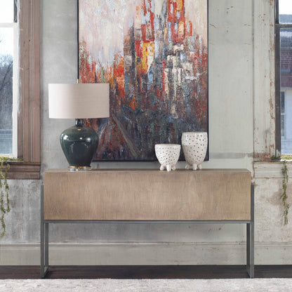 Nevis - Contemporary Console Table - Light Brown